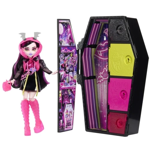Игровой набор Monster High Неоновые и бомбезные Ужасо-секреты Дракулоры (HNF78)