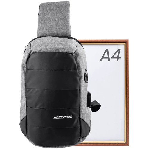 Мужская сумка-слинг Valiria Fashion серая (3DETBP825-9): Тип Сумки