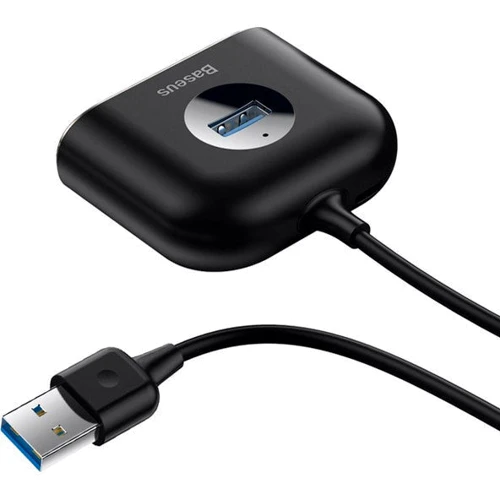 Адаптер Baseus Adapter USB to USB 3.0+3xUSB 2.0 Black (CAHUB-AY01): Колір черный