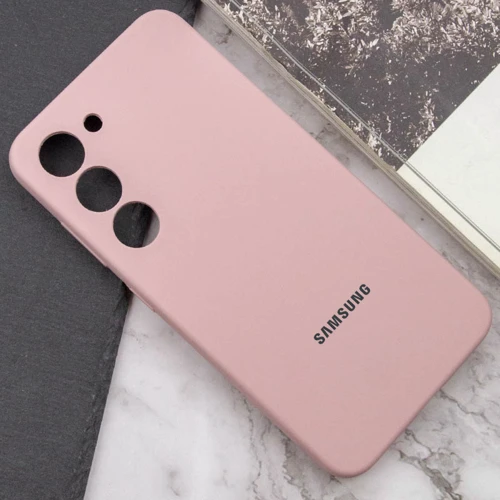 Чехол для телефонов Lakshmi Premium Silicone Case with Logo Full Camera Pink Sand for Samsung S911 Galaxy S23: Цвет розовый