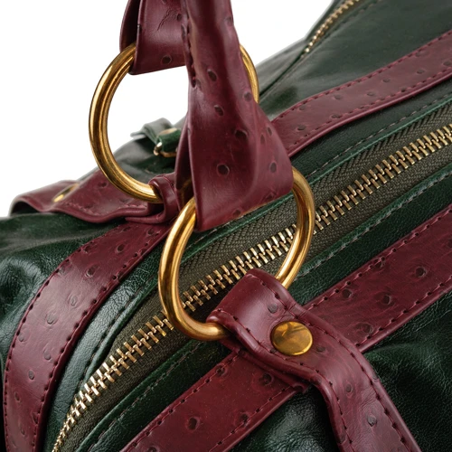 Женская сумка бочонок Laskara зеленая (LK-10251-green): Материал Искусственная кожа