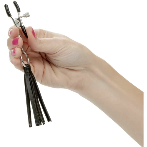 CalExotics Playful Tassels Nipple Clamps зажимы для сосков с кисточками, черный
