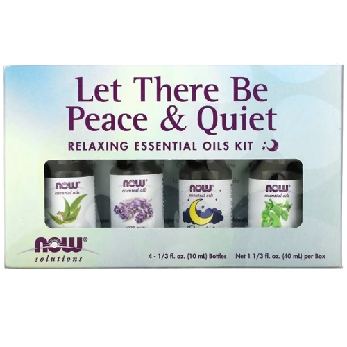 Now Foods Let There Be Peace & Quiet Набор расслабляющих эфирных масел 4х10 ml: Назначение Расслабление, Восстановление, Ароматизация