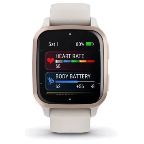 Смарт-часы Garmin Venu SQ 2 Music Peach Gold Aluminium Bezel with Ivory Case and Silicone Band (010-02700-11): Интерфейсы подключения Bluetooth , Wi-Fi , ANT +