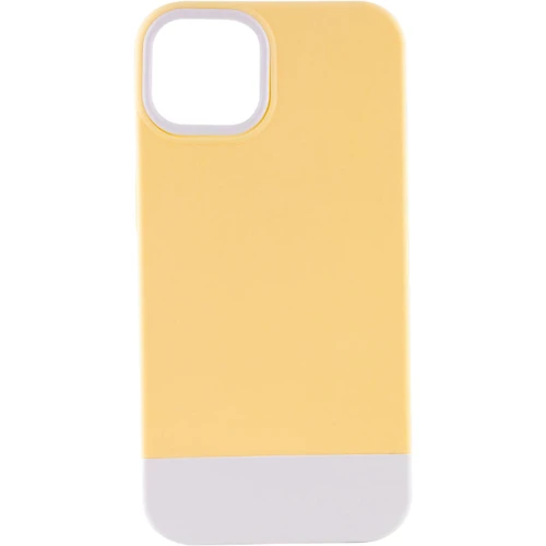 Чехол для iPhone Mobile Case TPU+PC Bichromatic Creamy Yellow / White for iPhone 12 / 12 Pro