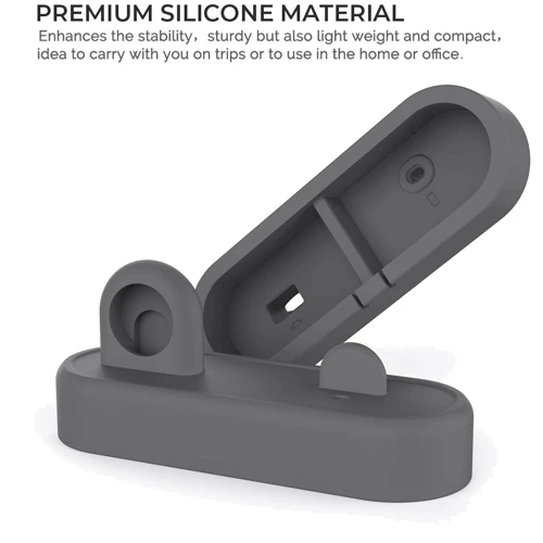 Док-станція AhaStyle Dock Stand Dark Grey (AHA-01560-GRY) for Apple iPhone and Apple Watch фото 5