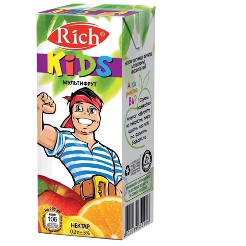 Нектар Rich Kids Мультифруктовый, 200 мл (WT00748)