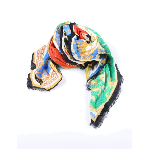 Женский платок Guess Printed Kefiah разноцветный (AW8379VIS03-BLA): Тип Платки