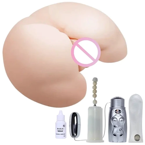 Мастурбатор с вибрацией, ротацией, подогревом и звуковым сопровождением BAILE - Vagina and Аss (BM-009023X)