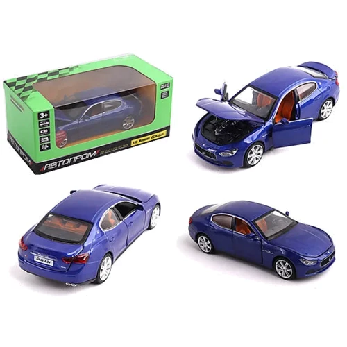 Машинка металлическая Автопром Maserati Ghibli синяя (68362)