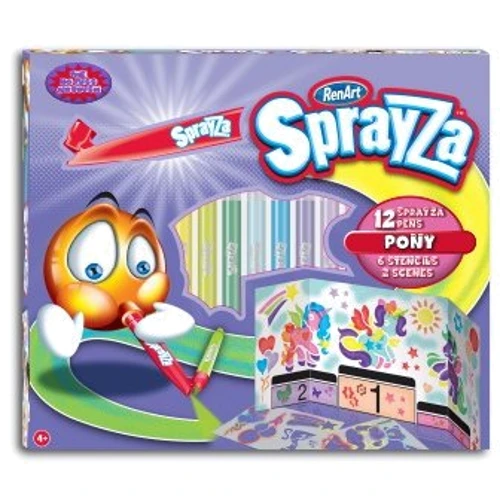 Sprayza Набор ПРИКЛЮЧЕНИЕ ПОНИ (12 фл.+6 трафаретов+2 картины) (SA2504): Производитель Sprayza