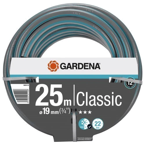 Шланг Gardena Classic 19 мм (3/4"), 25 м: Диаметр, дюймы (мм) 3/4 (19)