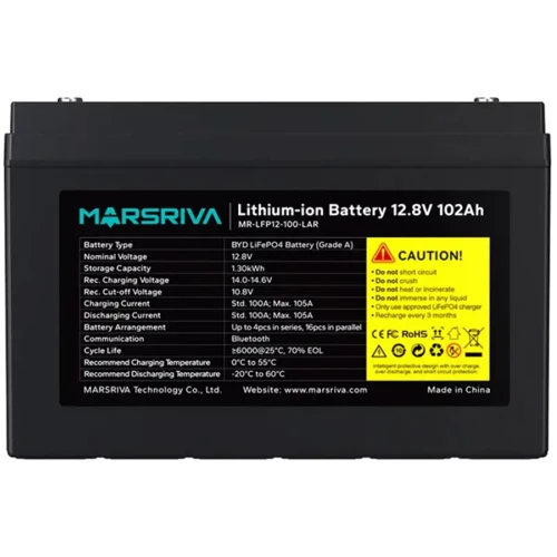Аккумуляторная батарея Marsriva 12,8 V,100Ah UA: Тип LiFePO4