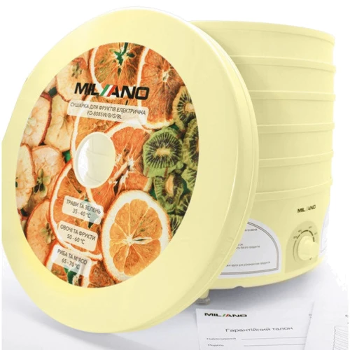 Сушка овощей Milano FD-8085B: Продукты для сушки Грибы, ягоды, мясо, овощи, травы, рыба, фрукты