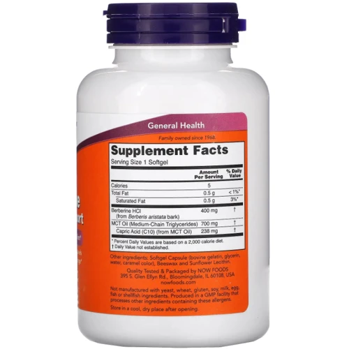 Now Foods (Berberine Glucose Support) Берберин для поддержки метаболизма глюкозы 90 желатиновых капсул: Форма выпуска Капсулы