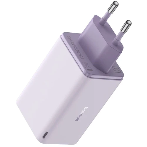 Зарядное устройство Baseus Wall Charger GaN6 Pro 2хUSB-C+2xUSB 65W Purple with USB-C Cable (P10162701533-00): Кабель в комплекте USB-C