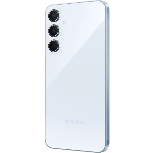 Смартфон Samsung Galaxy A55 5G 8/128GB Awesome Iceblue A5560: Камера Тройная 50 Мп (f/1.8) + 12 Мп (f/2.2) + 5 Мп (f/2.4) / Dual-LED вспышка / HDR / Фронтальная 32 Мп (f/2.2)