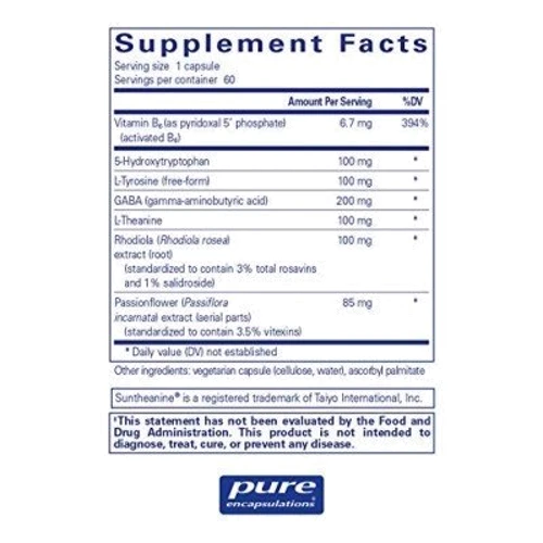 Pure Encapsulations Emotional Wellness 120 caps Емоційне здоров'я (PE-01023): Форма випуску капсули