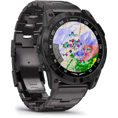 Смарт-часы Garmin D2 Mach 1 Pro Aviator Smartwatch with Vented Titanium Bracelet (010-02804-81): Дисплей 1.4" AMOLED (454x454)