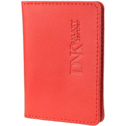 Женская обложка для ID-паспорта DNK Leather красная (DNK-mini-oknoR-colH)