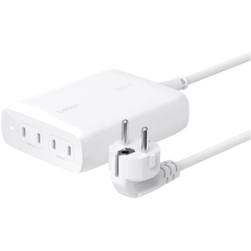 Зарядний пристрій Belkin Wall Charger 4хUSB-З GaN 200W White (WCH015VFWH)