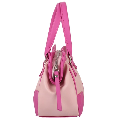 Женская сумка саквояж Laskara розовая (LK-10247-pink-fuchia): Застежка Молния