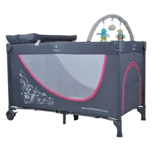 Манеж BabyOno 293/01 grey-pink
