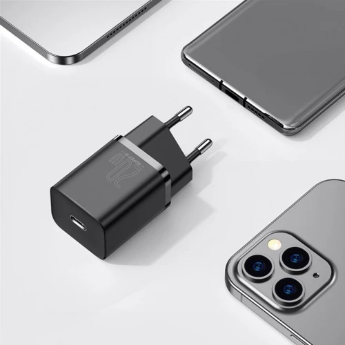 Зарядное устройство Baseus USB-C Wall Charger Super Si 20W Black (CCSUP-B01): Количество USB-портов 1