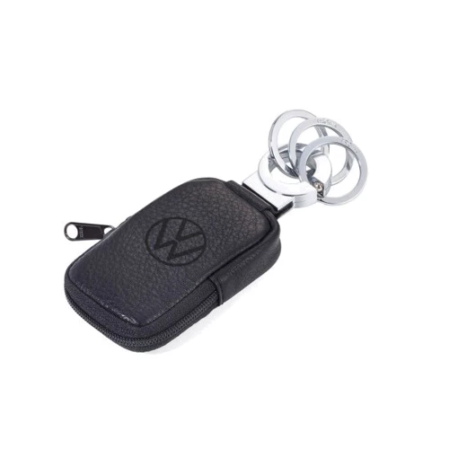 Брелок Troika Key-Click Valet зі шкіряним гаманцем для монет чорний (KR20-77/VW)