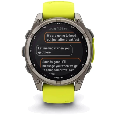Смарт-часы Garmin Fenix 8 Solar 47mm Sapphire Titanium with Amp Yellow/Graphite Silicone Band (010-02906-21) фото 9