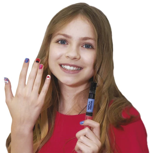 Детский лак-карандаш для ногтей Malinos Creative Nails на водной основе (2 цвета Черный + Белый): Количество в упаковке 1