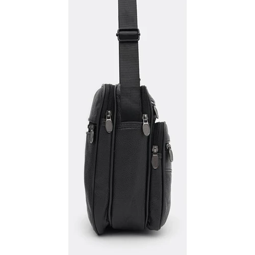 Мужская сумка через плечо Borsa Leather черная (K16681-2bl-black): Тип Сумки