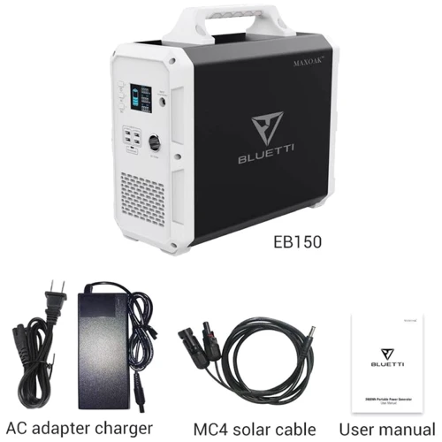 Зарядна станція Bluetti PowerOak EB150 1500Wh 1000W Black: Ємність акумулятора, Вт/год 1500