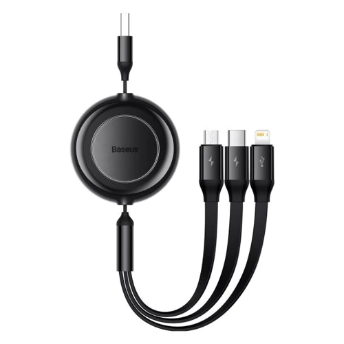 Кабель Baseus USB Cable to Micro USB/Lightning/Type-C Bright Mirror 2 Series 3.5A 1.1m Black (CAMJ010001)