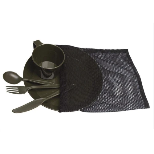 Набір посуду Mil-Tec Camp Set Plastic OD (14681000)
