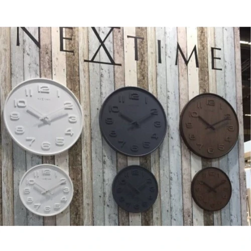 Настінний годинник NeXtime Wood Wood Medium, білий Ø36 см (3096WI): Виробник NeXtime