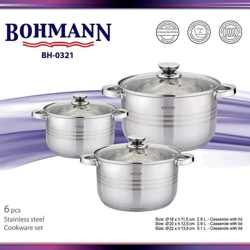 Bohmann 6 пр. (0321-BH): Матеріал корпусу нержавіюча сталь