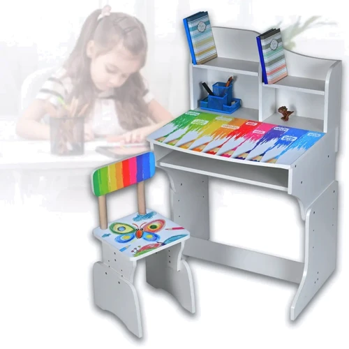 Детская парта со стульчиком Bambi Карандаши с украинским алфавитом (M 904-8)
