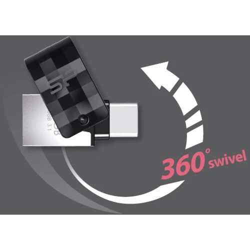 USB-флешка Silicon Power 64GB Mobile C31 USB 3.1/Type-C Black (SP064GBUC3C31V1K) фото 6