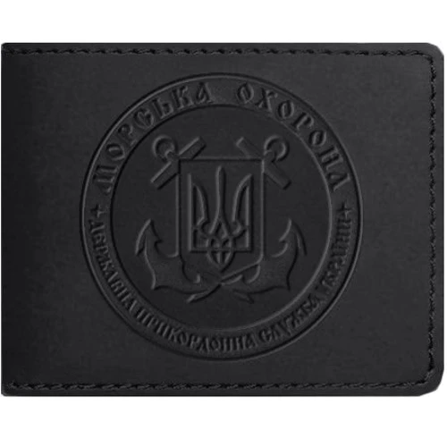 Обложка на удостоверение морской охраны BlankNote Crazy Horse черная (BN-OP-16-g-kr)