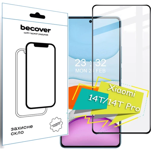BeCover Tempered Glass Black for Xiaomi 14T / 14T Pro (713322): undefined undefined