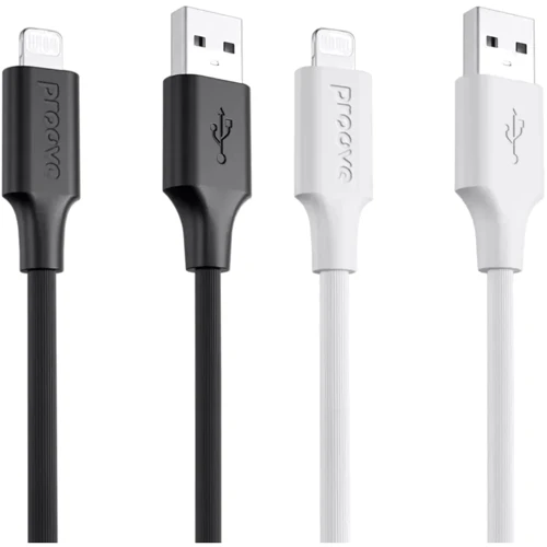 Кабель Proove USB Cable to Lightning Striped Silicone 1m White: Тип USB Cable - Lightning