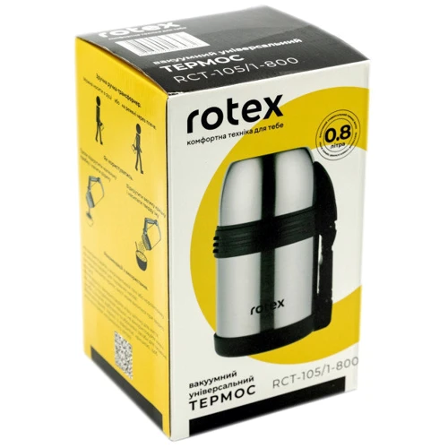 Термос Rotex Chrome 800 мл (RCT-105/1-800): Материал корпуса нержавеющая сталь