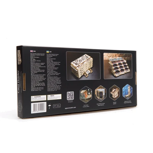 Механический 3D пазл UGEARS "Кардхолдер для настольных игр" (70068)