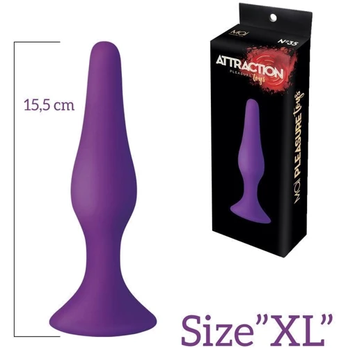 Анальная пробка на присоске MAI Attraction Toys №35 Purple