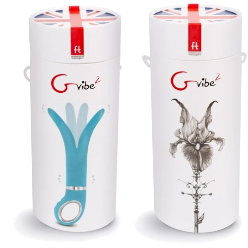 Анатомический вибромассажер GVibe 2 - Gvibe (Англия), голубой