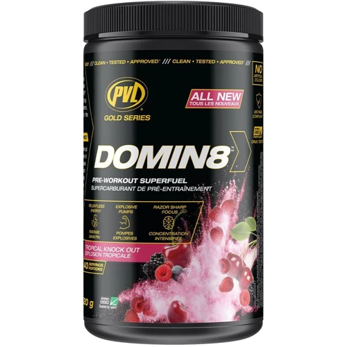 Предтренировочный комплекс PVL Domin8 520 g/40 servings/ Tropical Knock Out