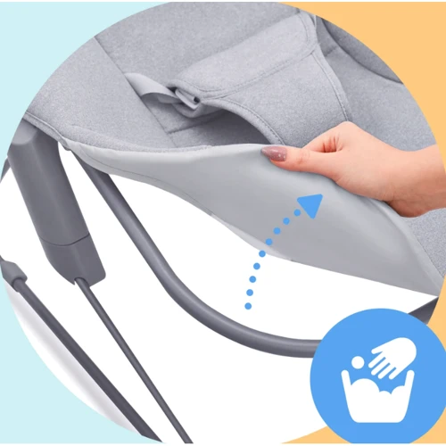 Шезлонг-качалка Kinderkraft Calmee Grey (KBCALM00GRY0000): Возраст с рождения