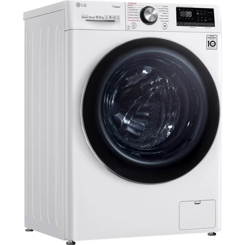 Стиральная машина LG F4V9RW9W: Загрузка белья (стирка), кг 10.5