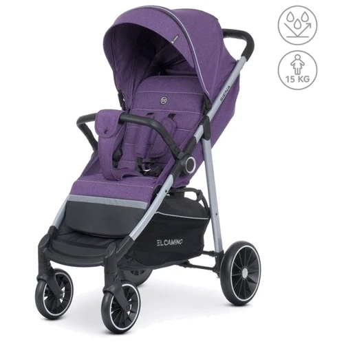 Коляска прогулочная El Camino ME 1095 SIENA Violet Лен Фиолетовый (ME 1095 Violet EL CAMINO)